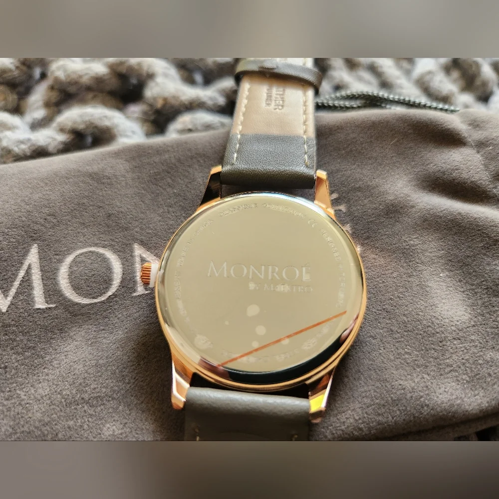 NWT Monroe‎ Watch- Rose gold/gray